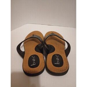 b•o•c  Black 9M Man Made Leather Flip Flops